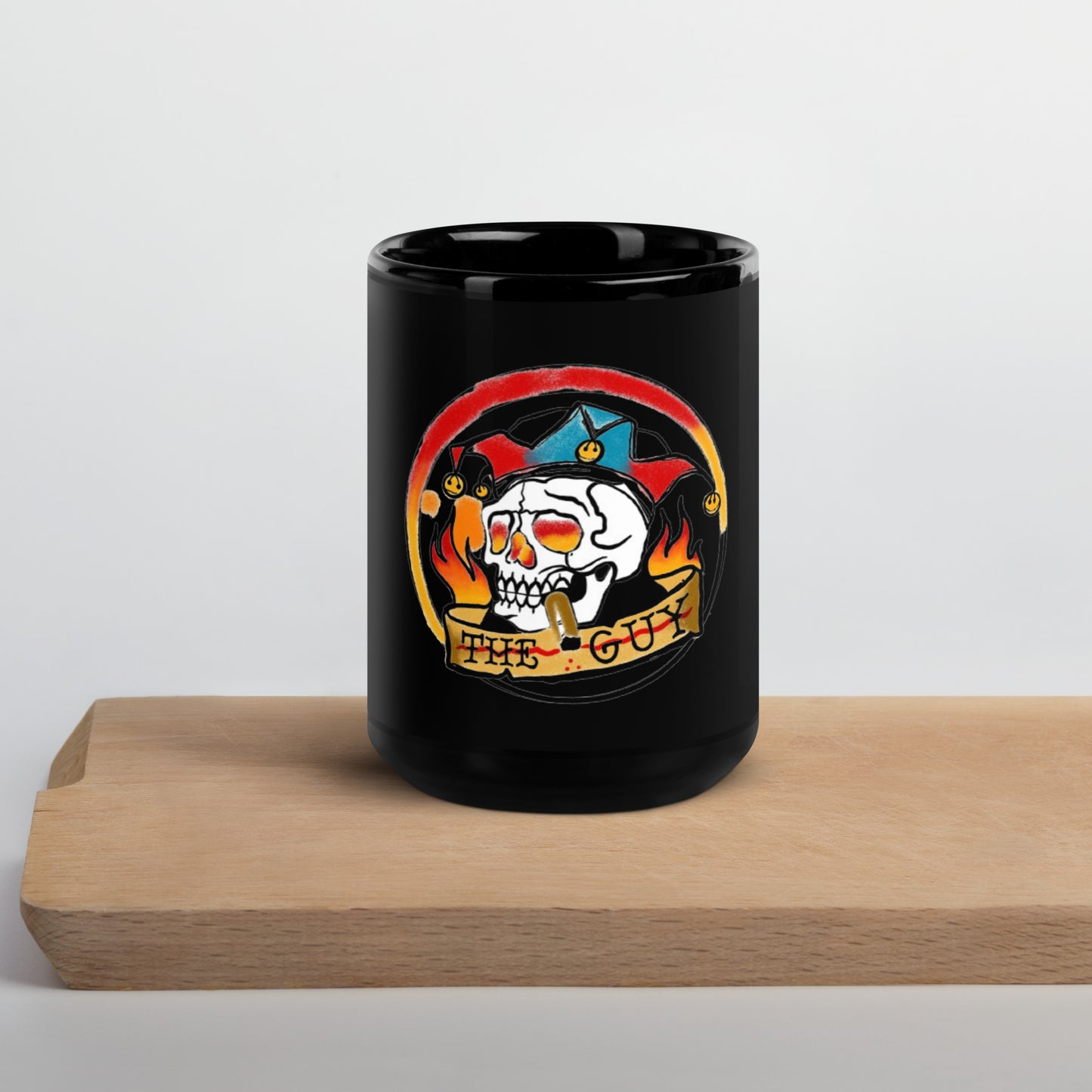 The Skull Guy - Black Glossy Mug