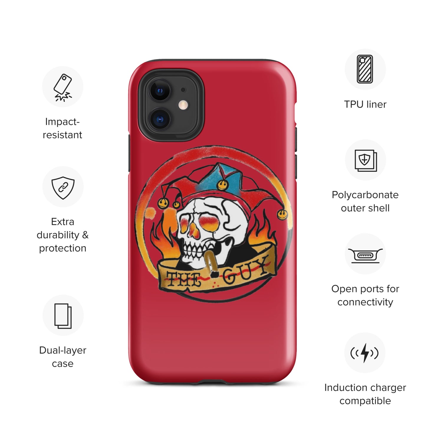 The Skull Guy - Tough Case for iPhone® (Red)