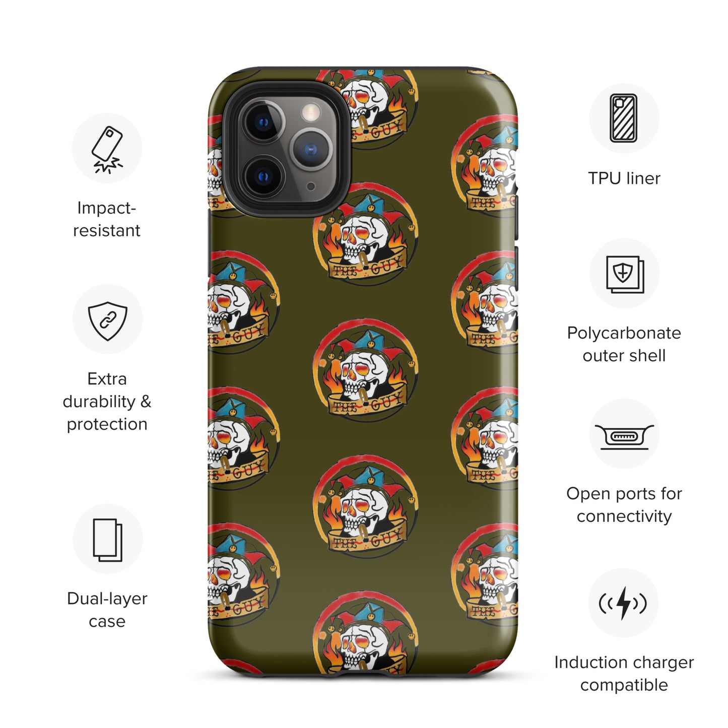 The Skull Guy - Tough Case for iPhone® (Army Green)