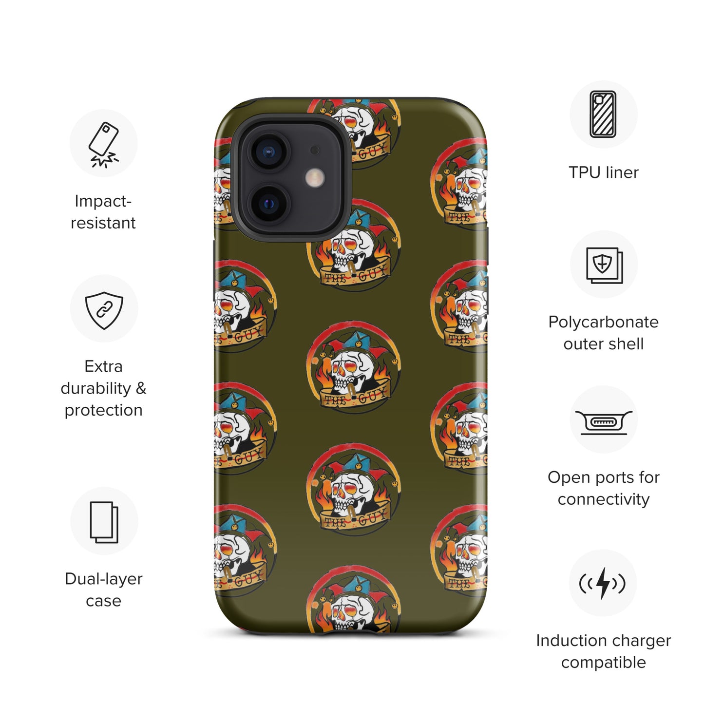 The Skull Guy - Tough Case for iPhone® (Army Green)