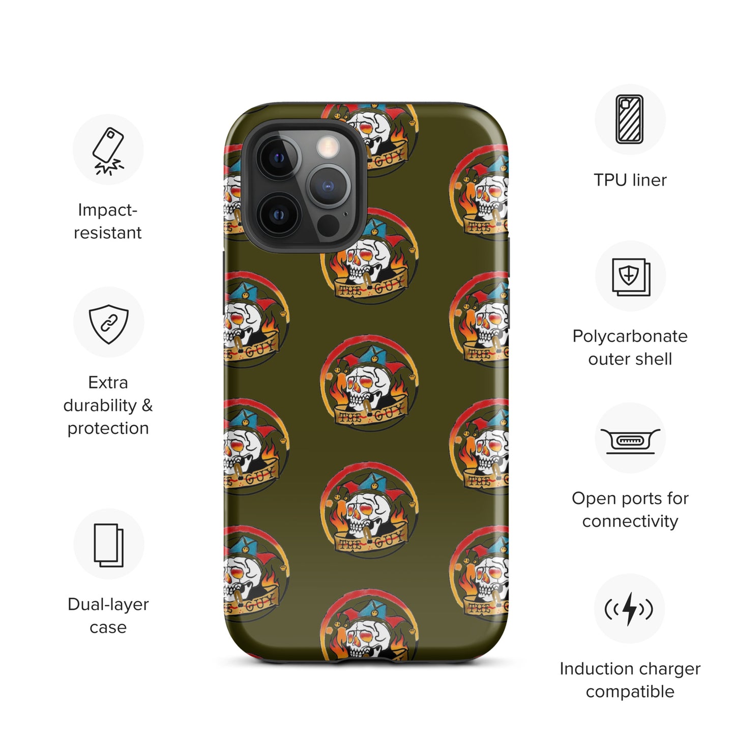 The Skull Guy - Tough Case for iPhone® (Army Green)