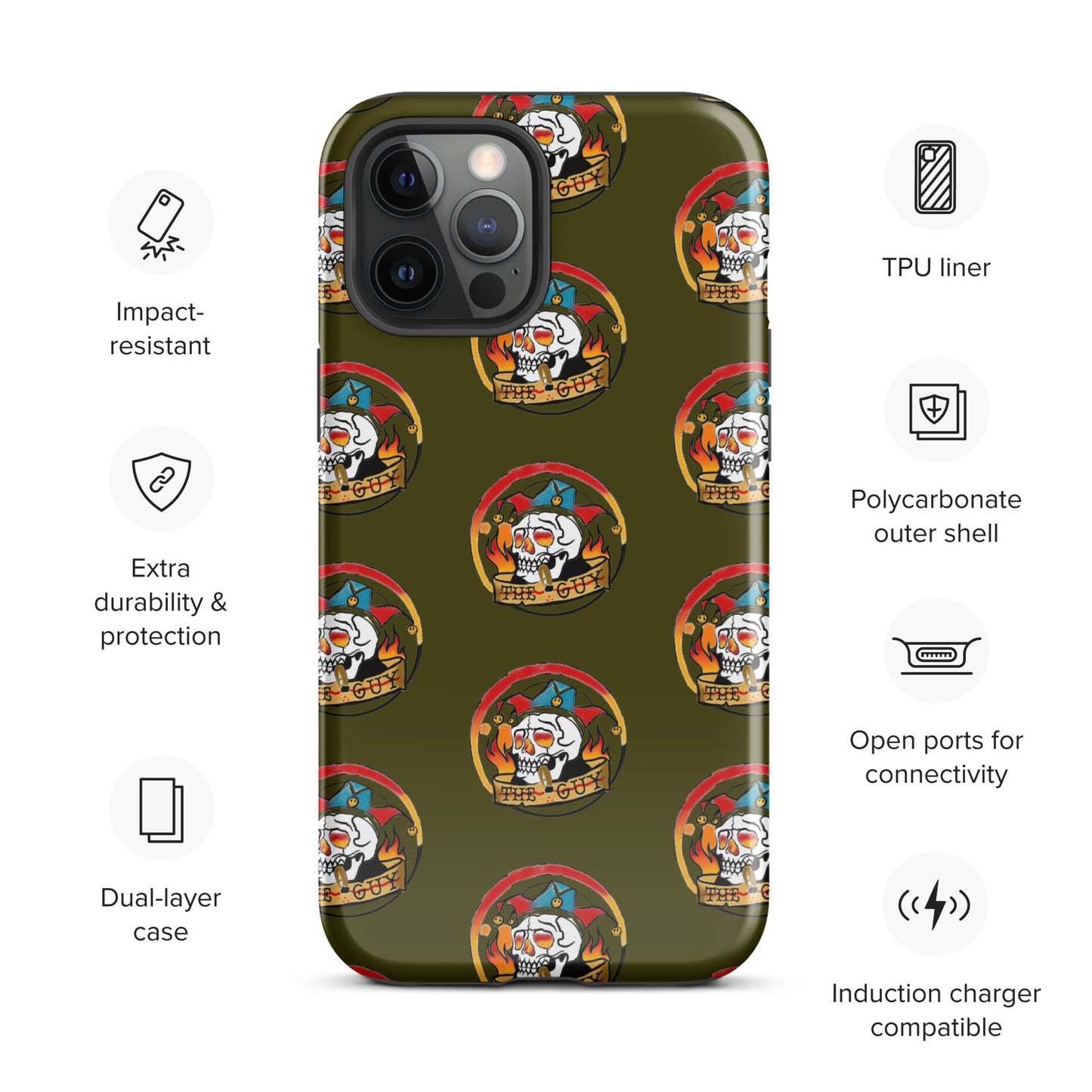 The Skull Guy - Tough Case for iPhone® (Army Green)