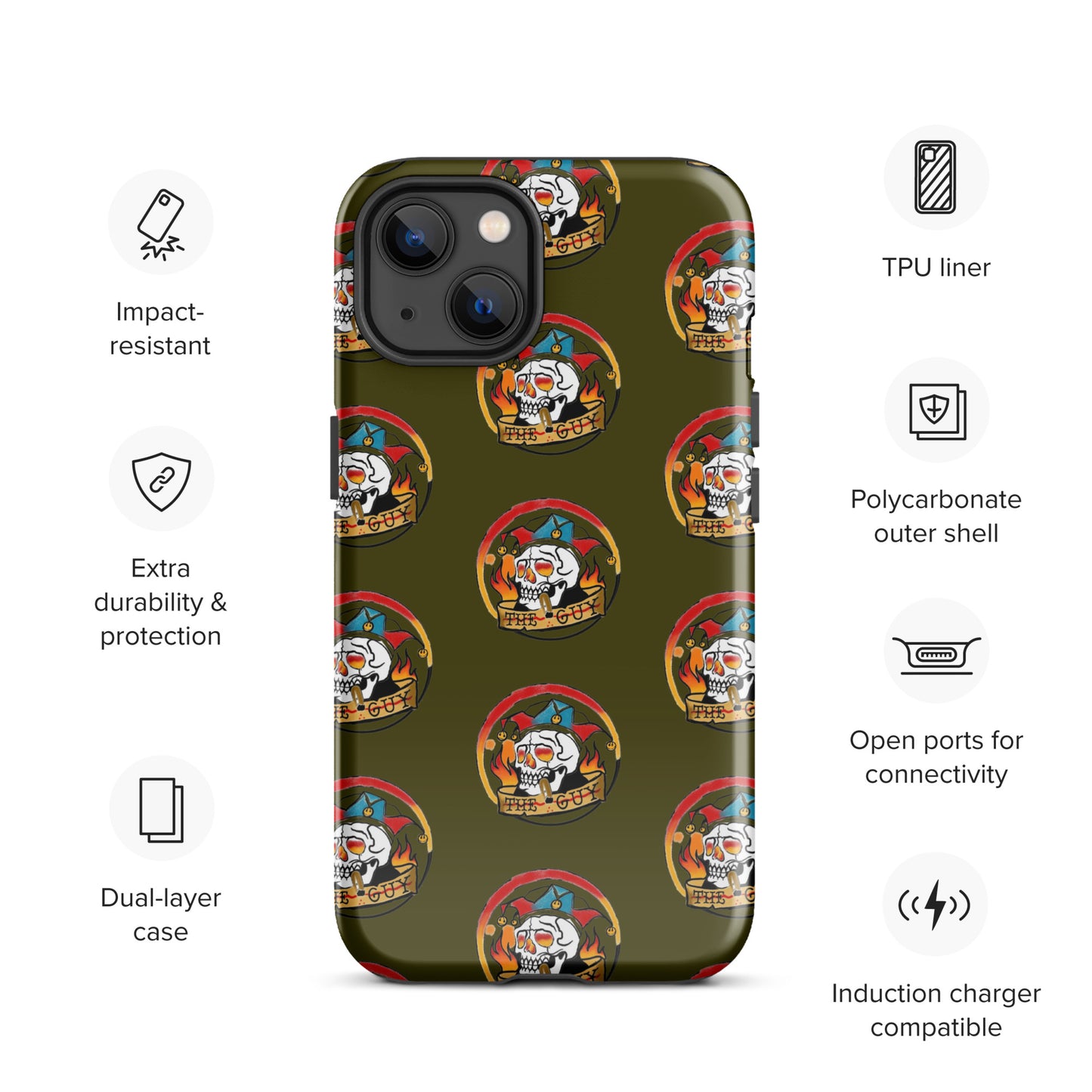 The Skull Guy - Tough Case for iPhone® (Army Green)