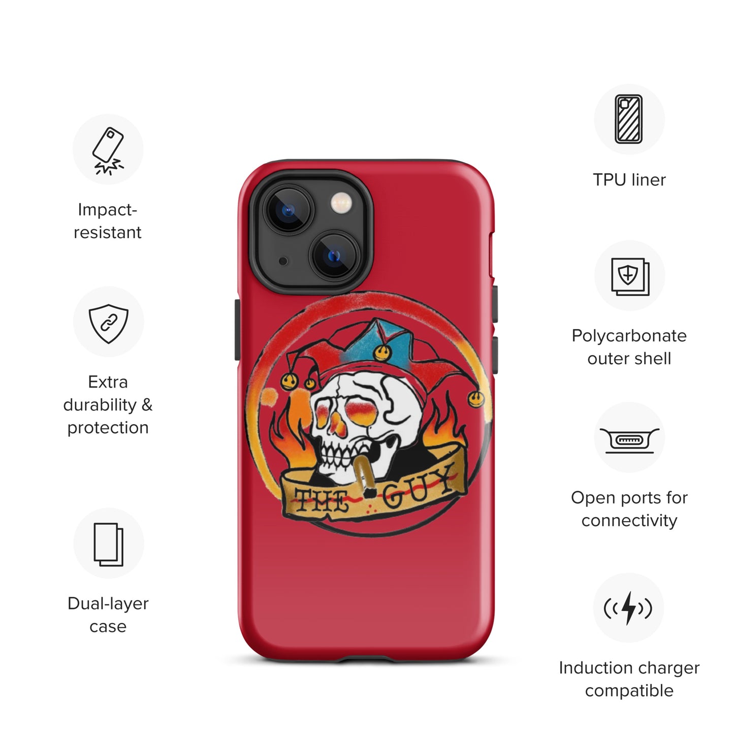 The Skull Guy - Tough Case for iPhone® (Red)