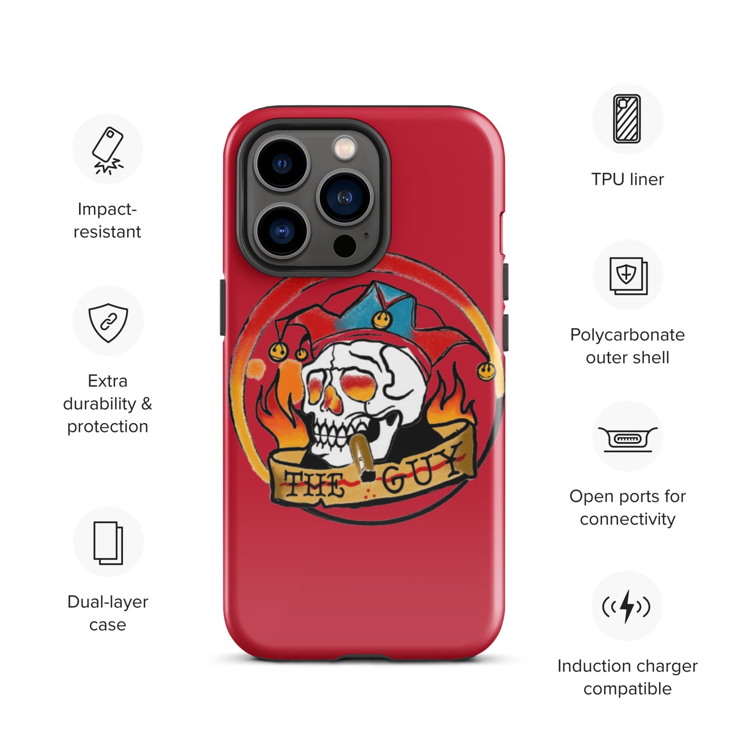 The Skull Guy - Tough Case for iPhone® (Red)