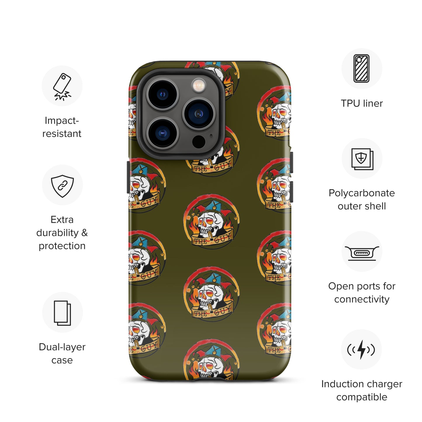 The Skull Guy - Tough Case for iPhone® (Army Green)