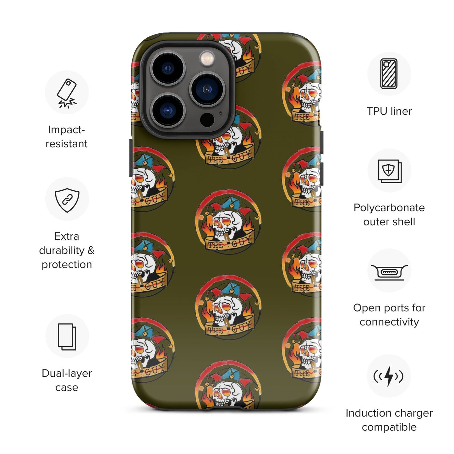 The Skull Guy - Tough Case for iPhone® (Army Green)