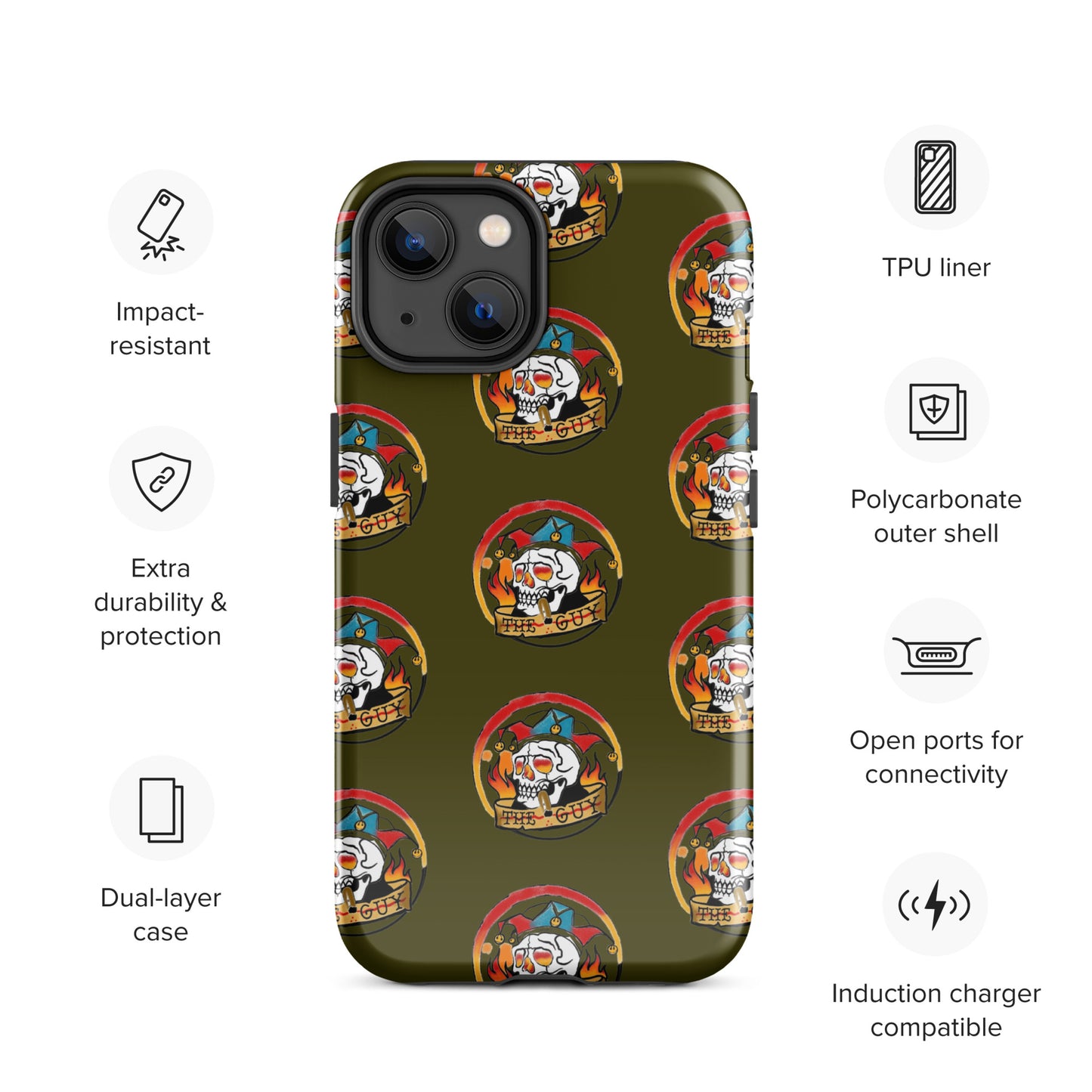 The Skull Guy - Tough Case for iPhone® (Army Green)