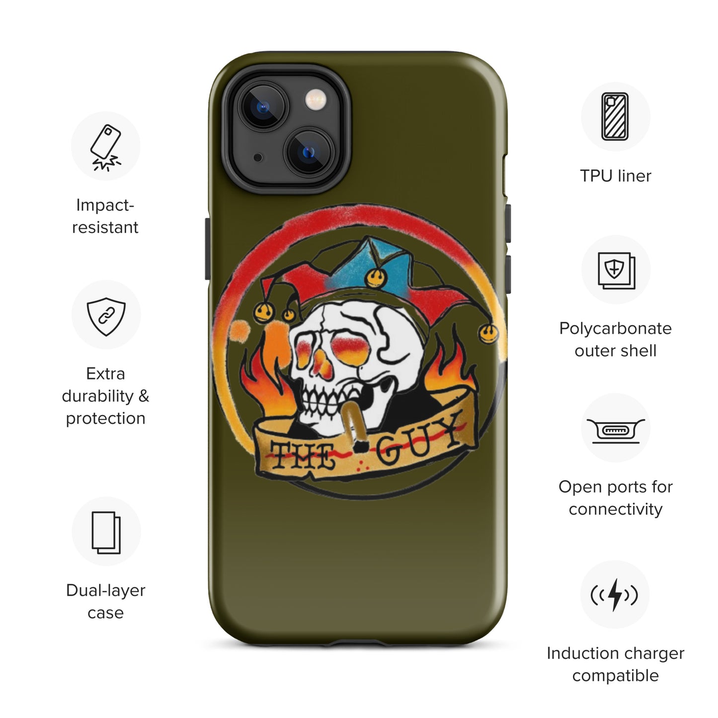The Skull Guy - Tough Case for iPhone® (Army Green)