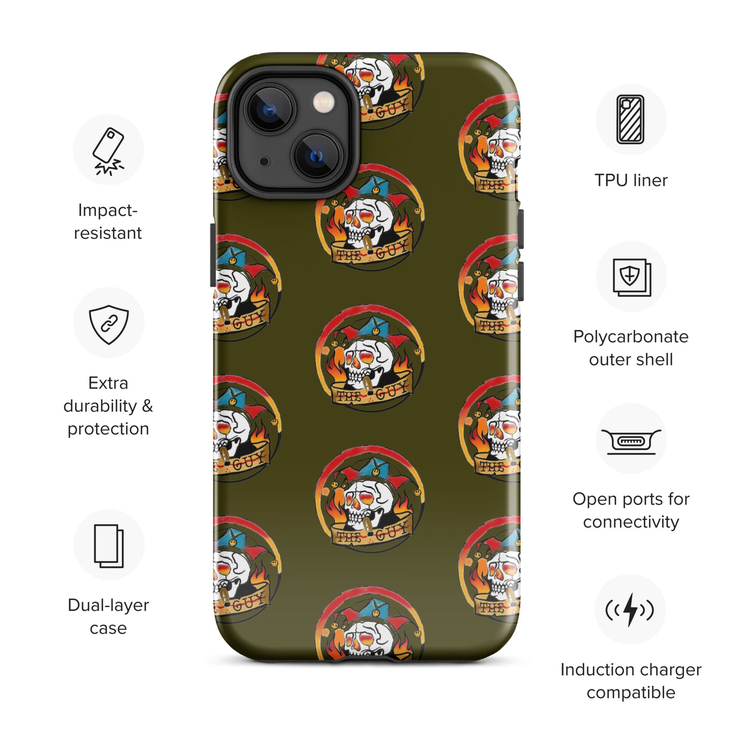 The Skull Guy - Tough Case for iPhone® (Army Green)