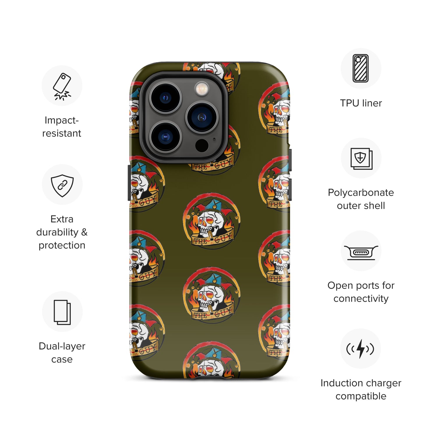 The Skull Guy - Tough Case for iPhone® (Army Green)