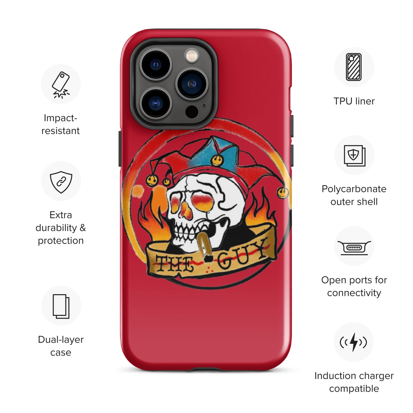 The Skull Guy - Tough Case for iPhone® (Red)