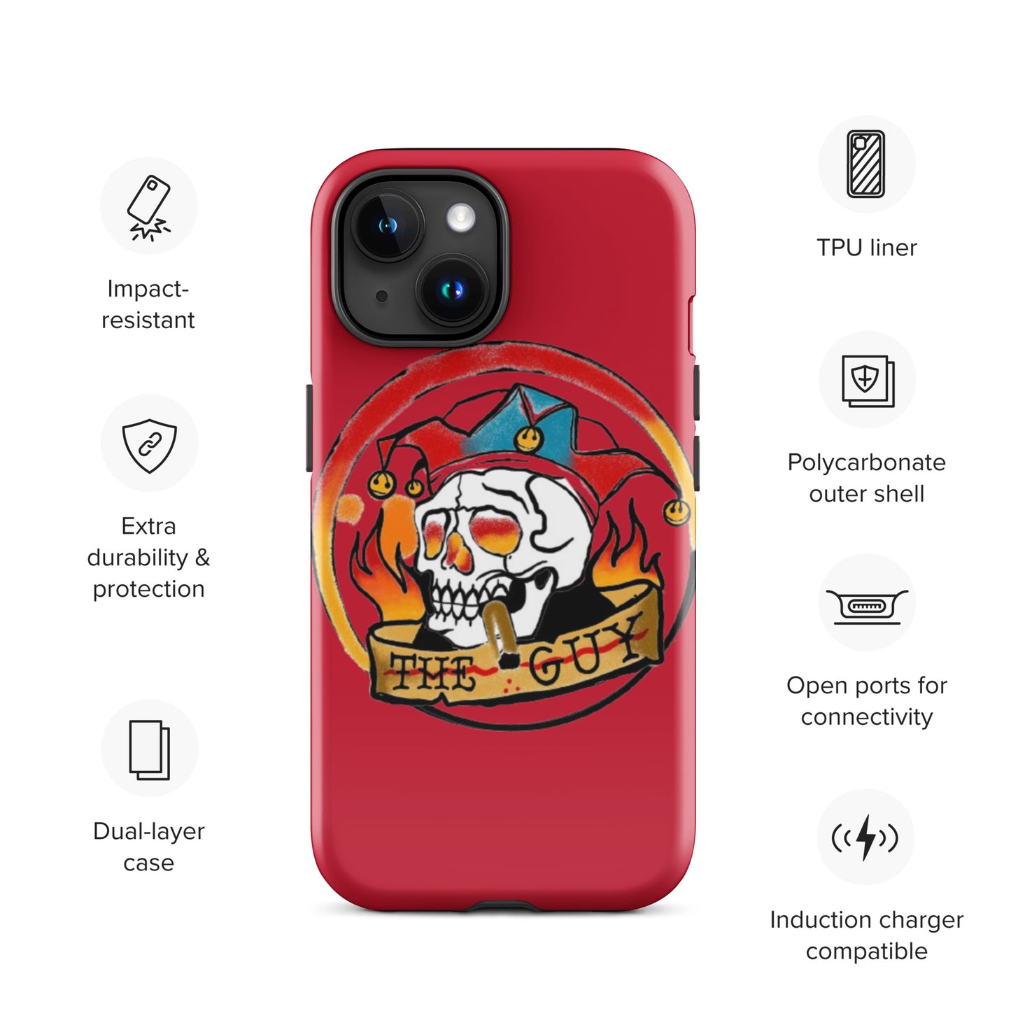 The Skull Guy - Tough Case for iPhone® (Red)