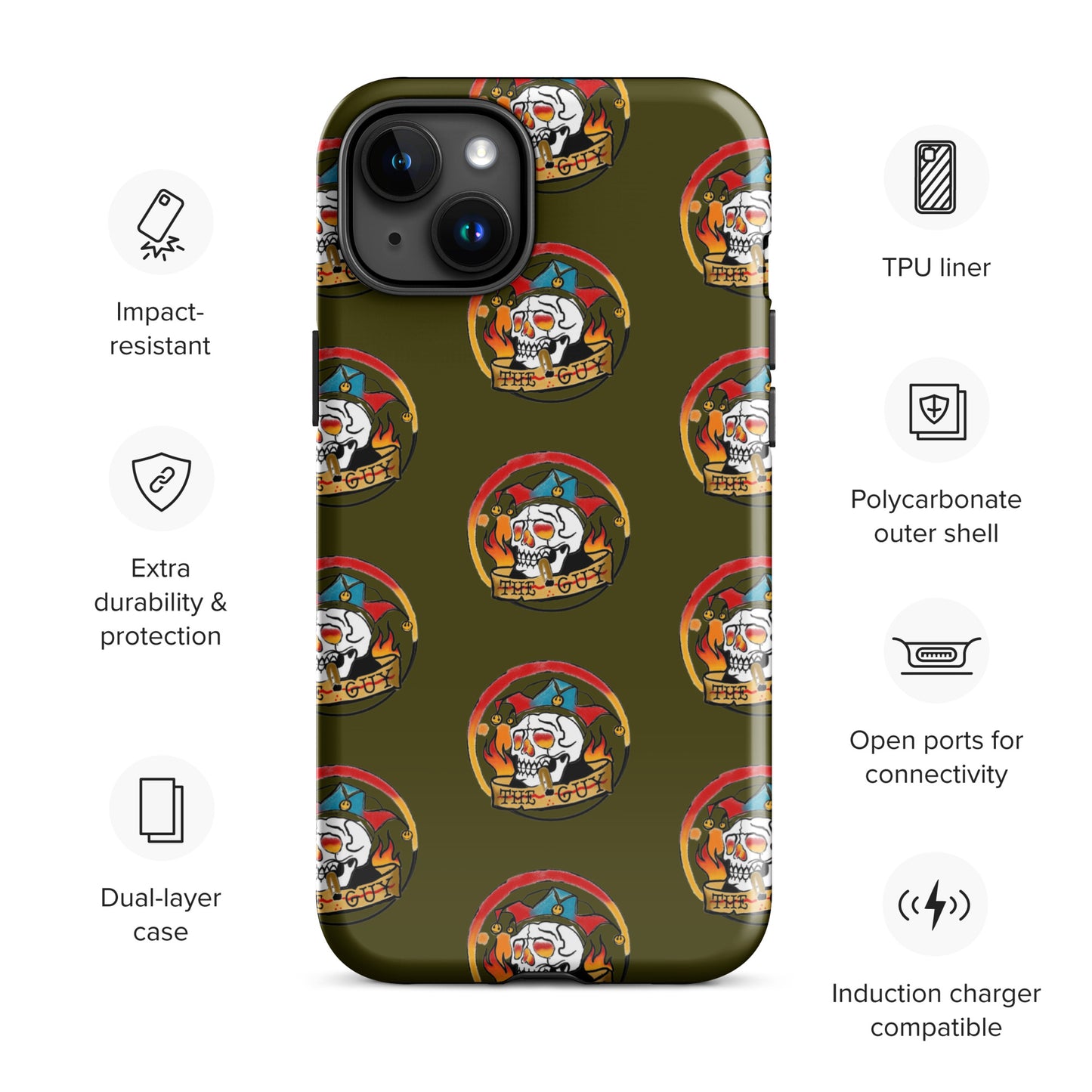 The Skull Guy - Tough Case for iPhone® (Army Green)