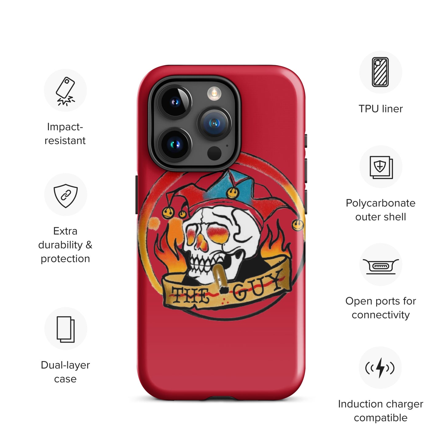 The Skull Guy - Tough Case for iPhone® (Red)