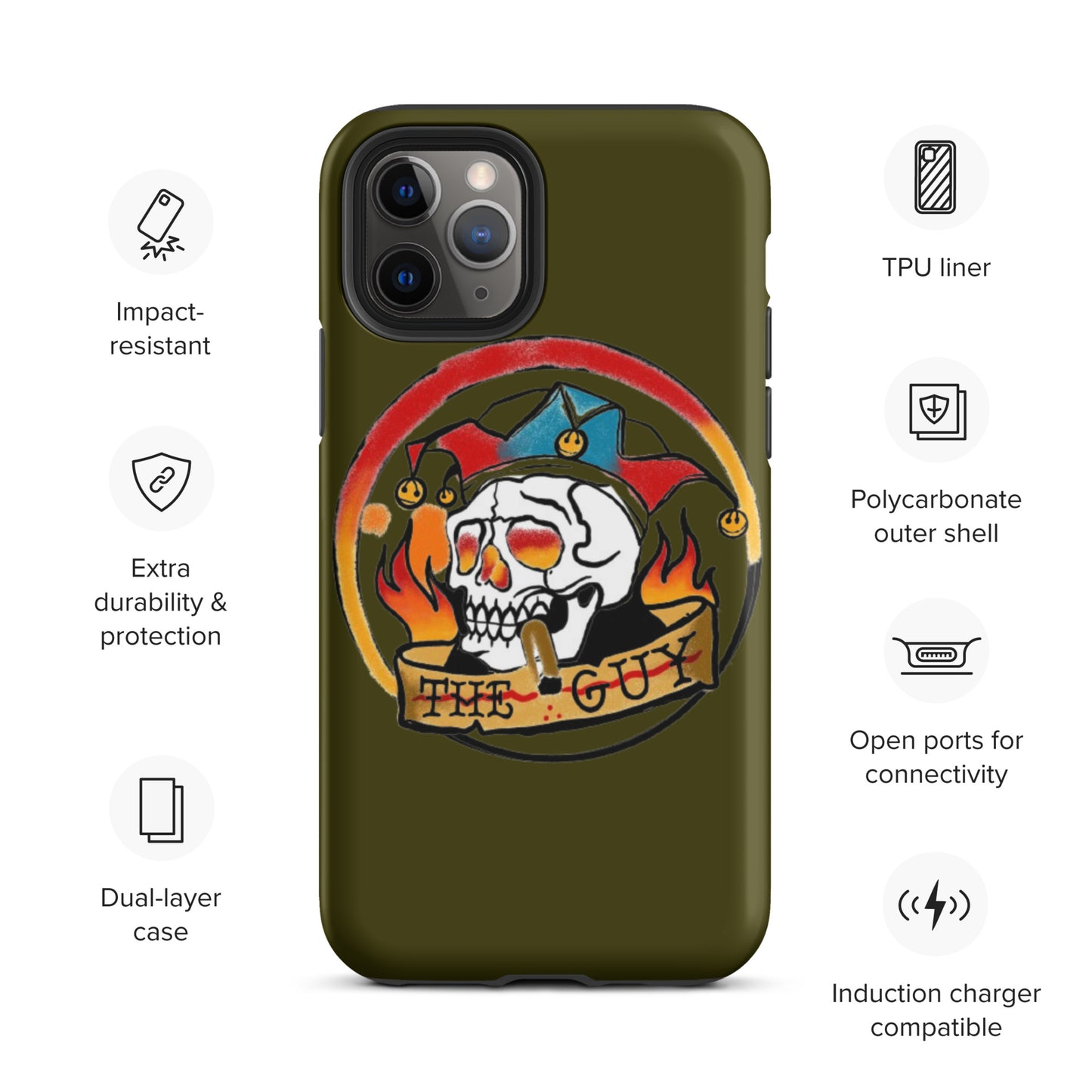 The Skull Guy - Tough Case for iPhone® (Army Green)
