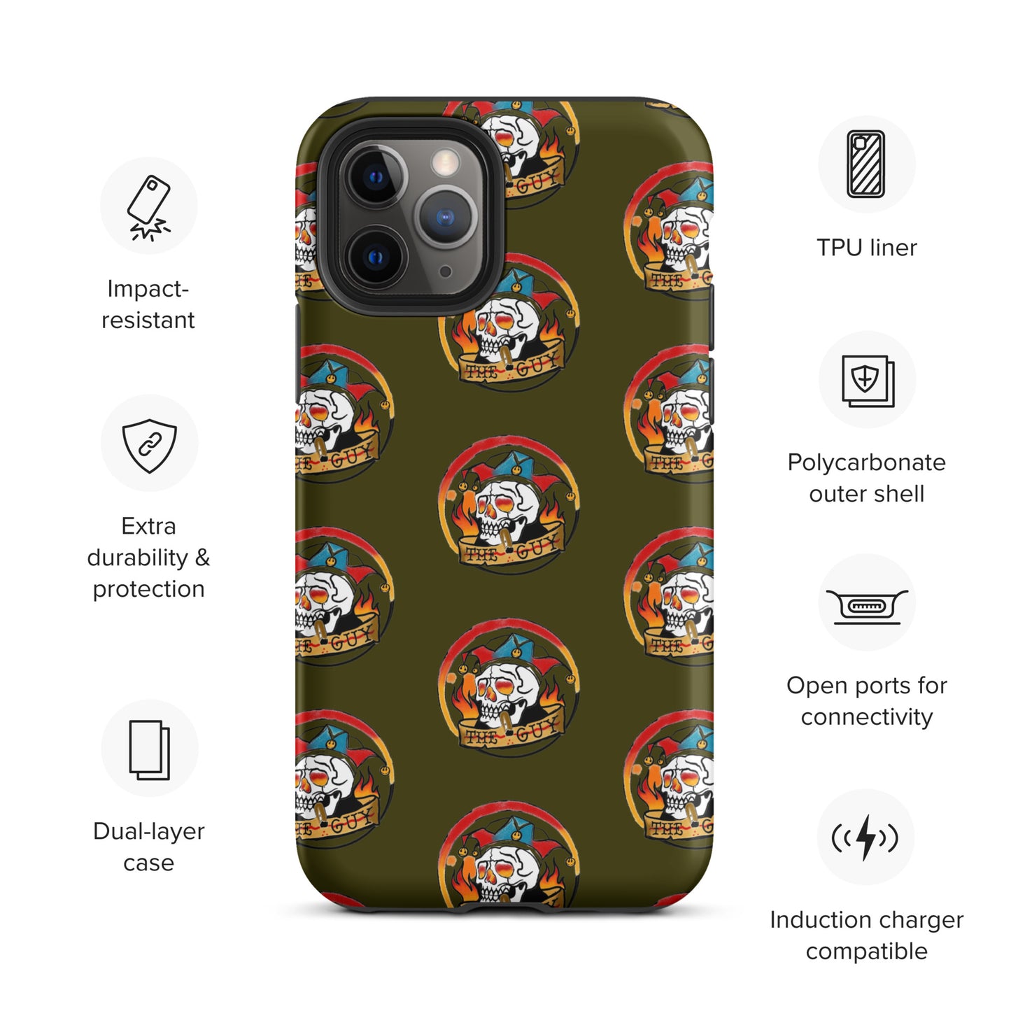 The Skull Guy - Tough Case for iPhone® (Army Green)