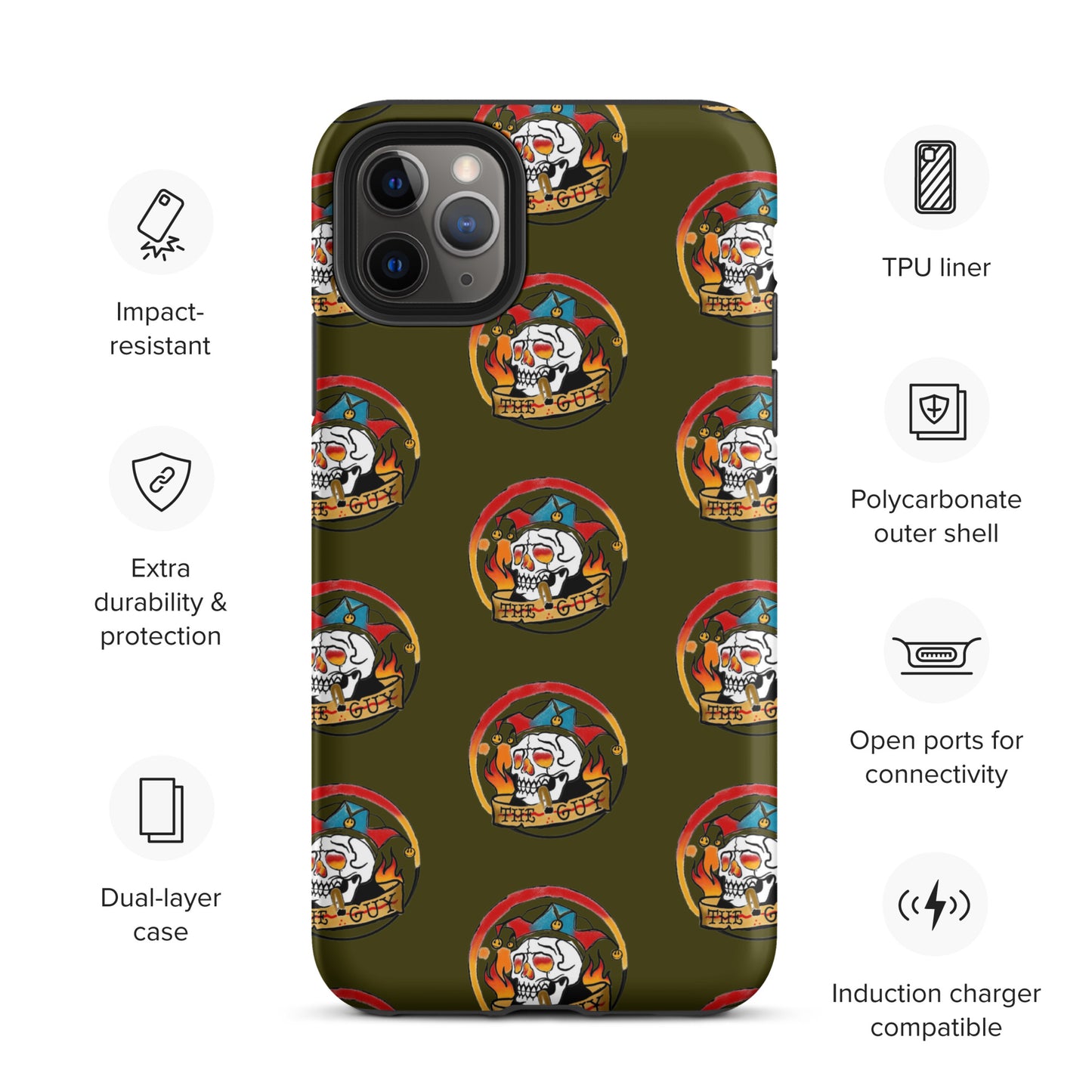 The Skull Guy - Tough Case for iPhone® (Army Green)