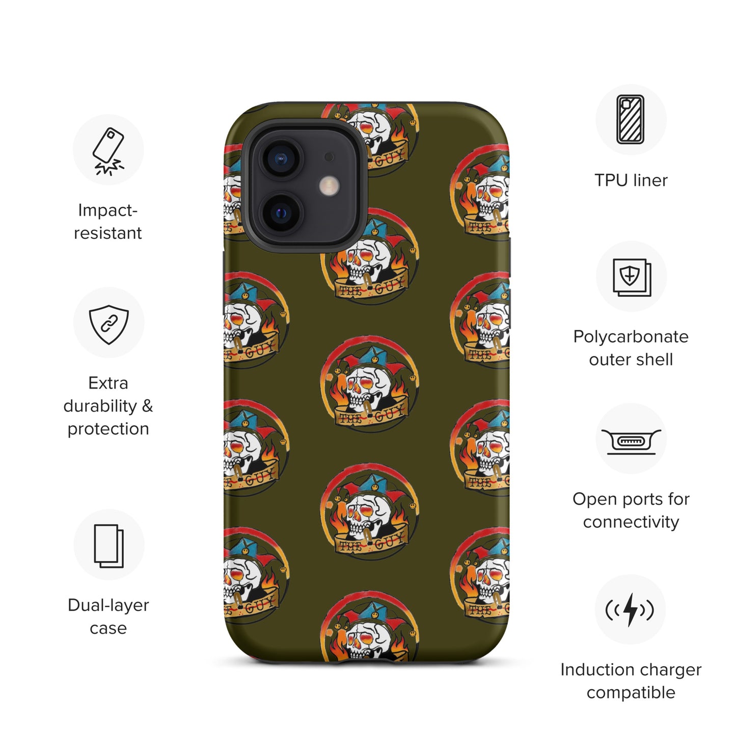 The Skull Guy - Tough Case for iPhone® (Army Green)