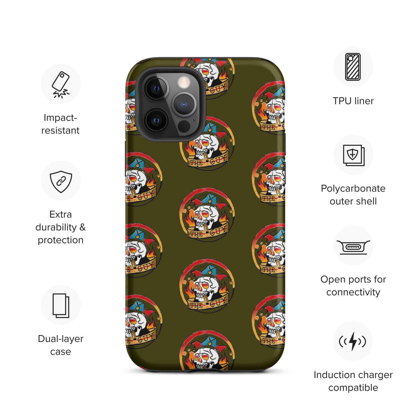 The Skull Guy - Tough Case for iPhone® (Army Green)