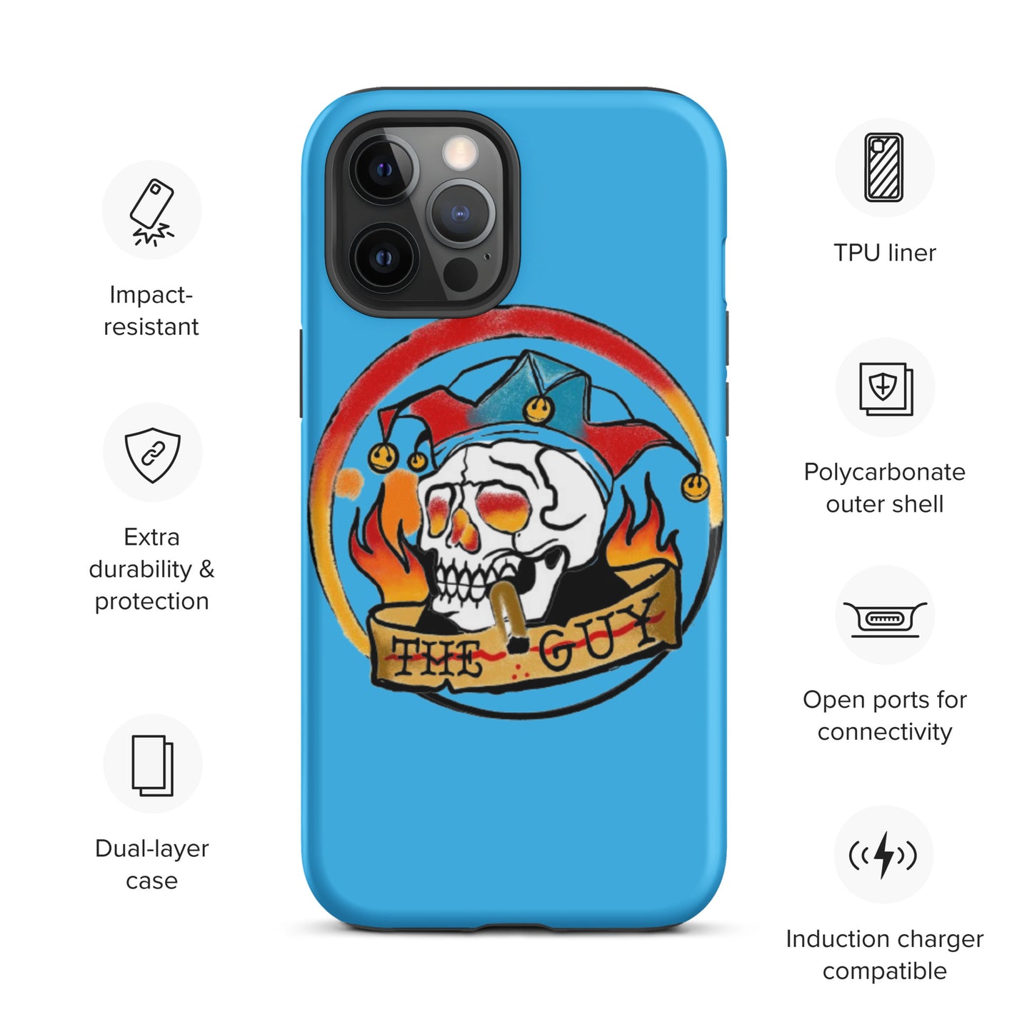 The Skull Guy - Tough Case for iPhone® (Sky Blue)