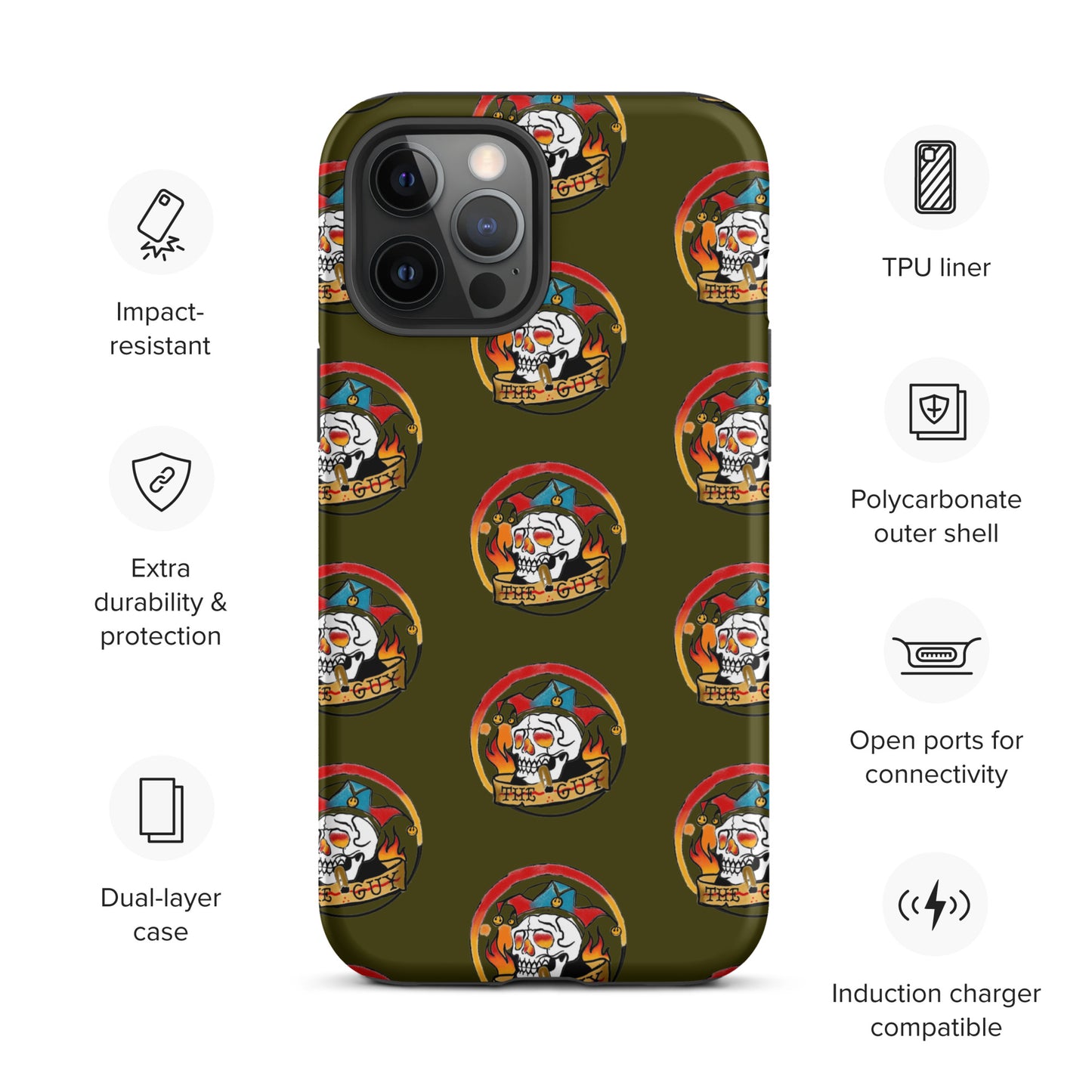 The Skull Guy - Tough Case for iPhone® (Army Green)