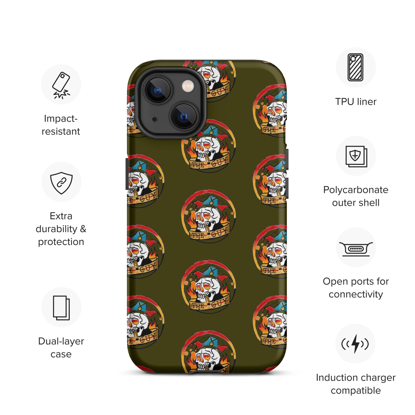 The Skull Guy - Tough Case for iPhone® (Army Green)