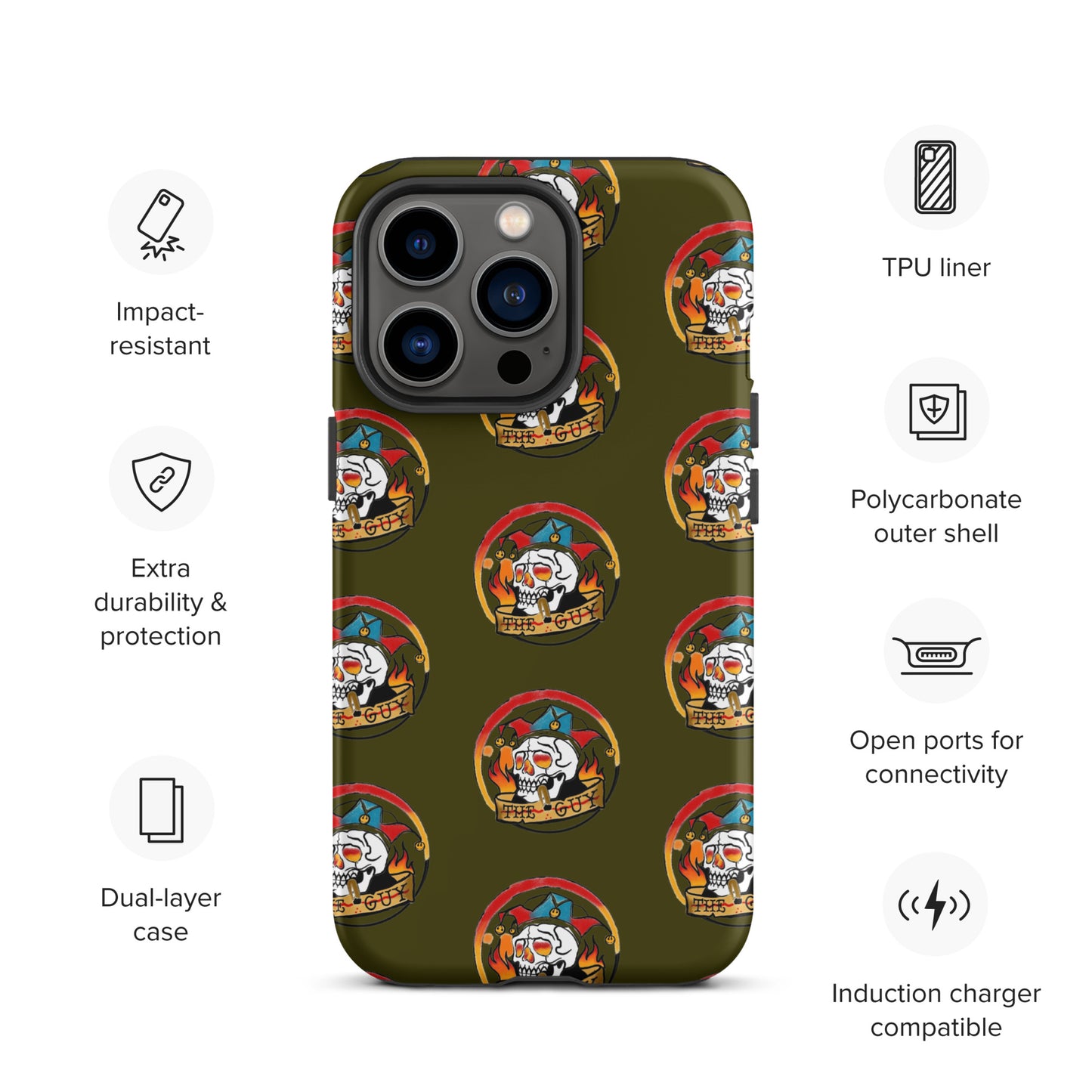 The Skull Guy - Tough Case for iPhone® (Army Green)