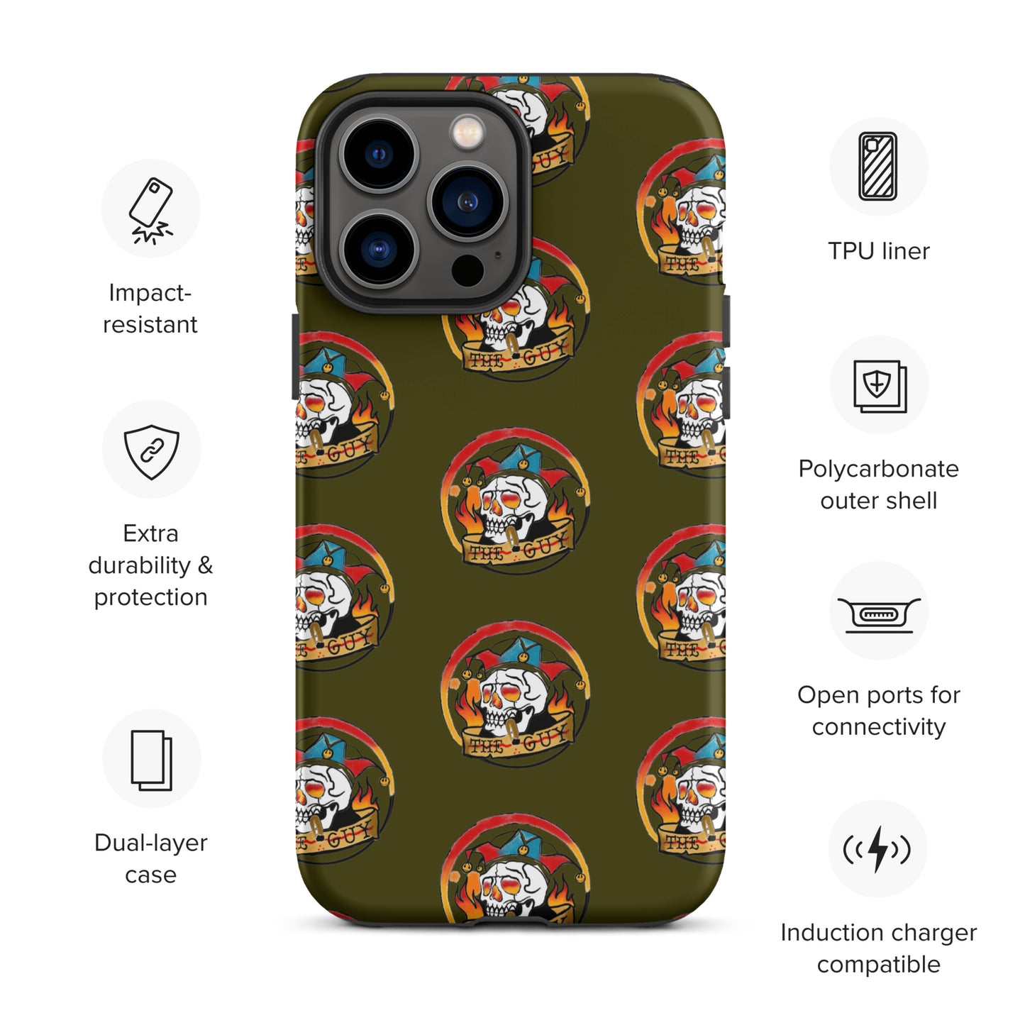 The Skull Guy - Tough Case for iPhone® (Army Green)