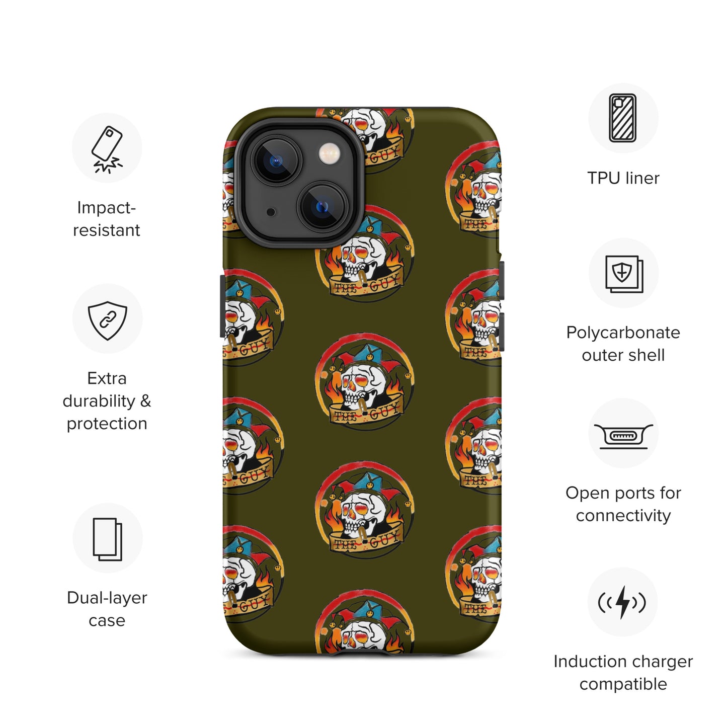 The Skull Guy - Tough Case for iPhone® (Army Green)