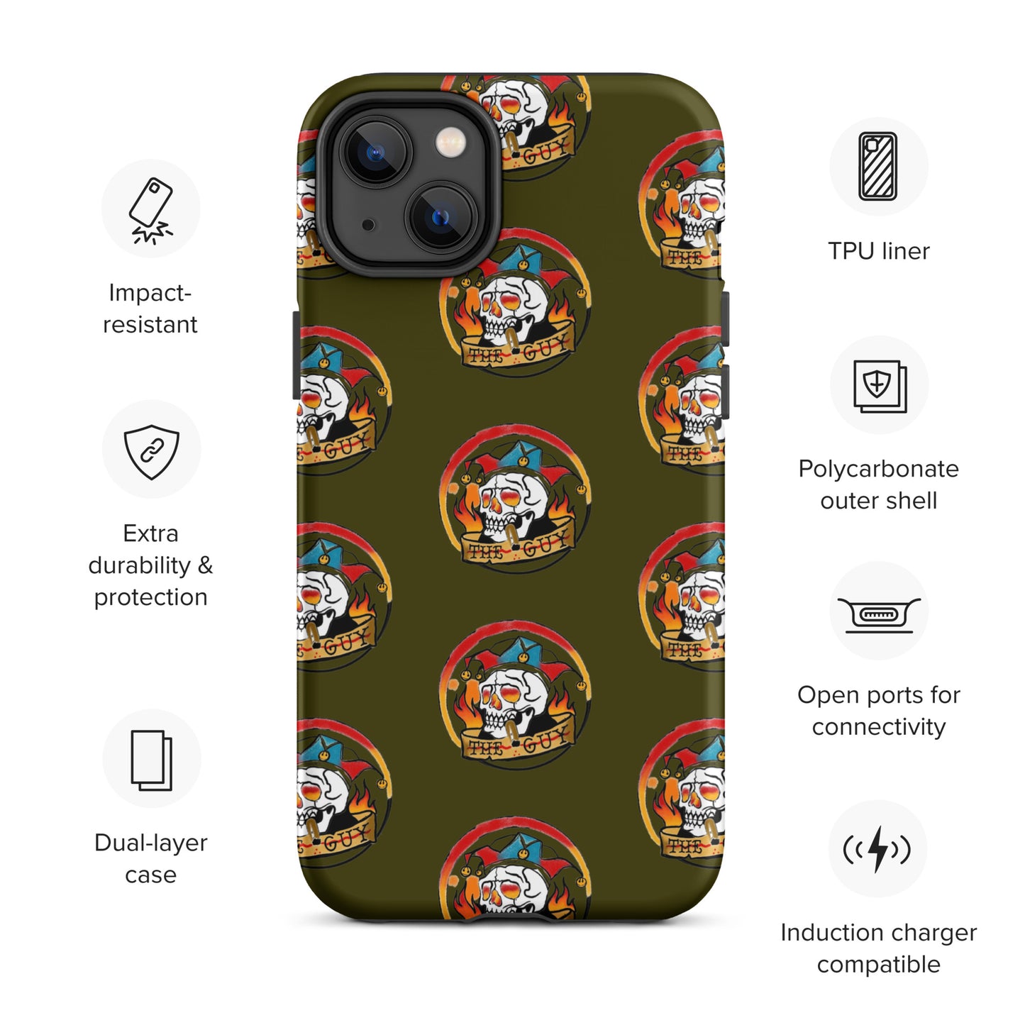 The Skull Guy - Tough Case for iPhone® (Army Green)