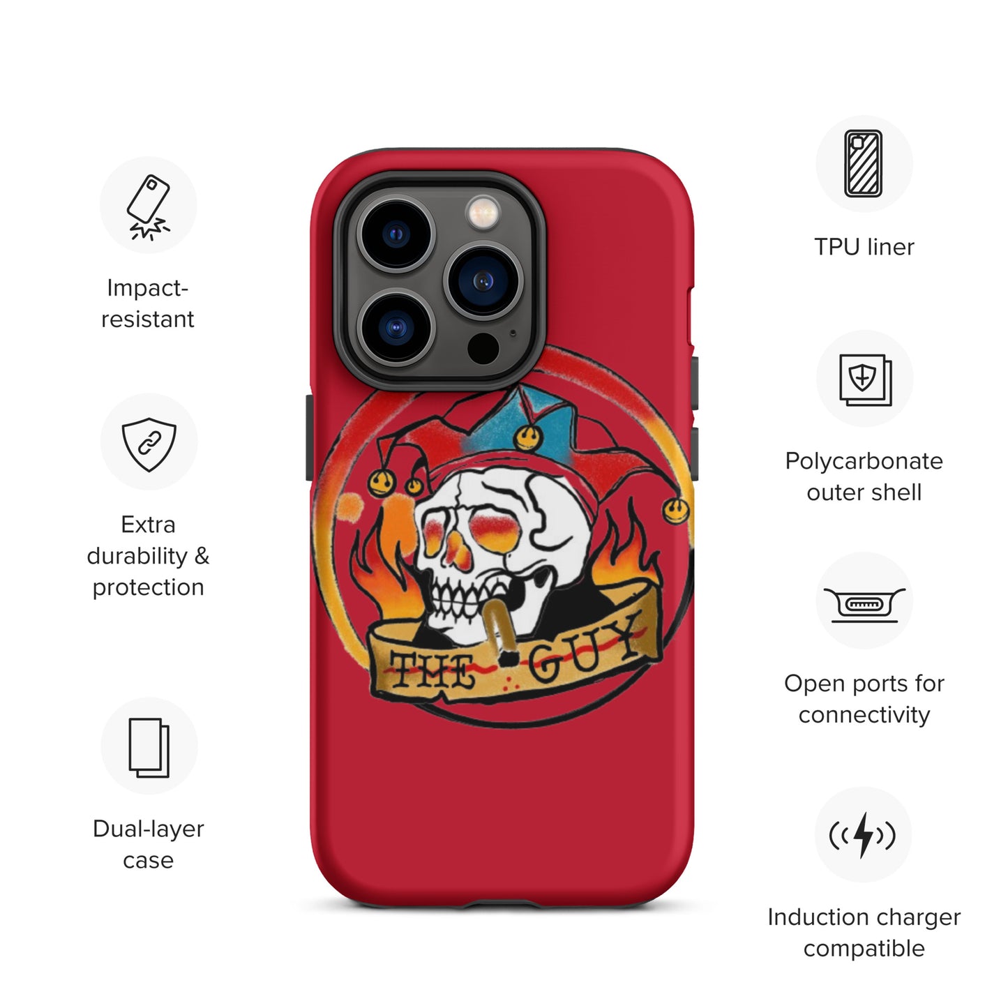 The Skull Guy - Tough Case for iPhone® (Red)