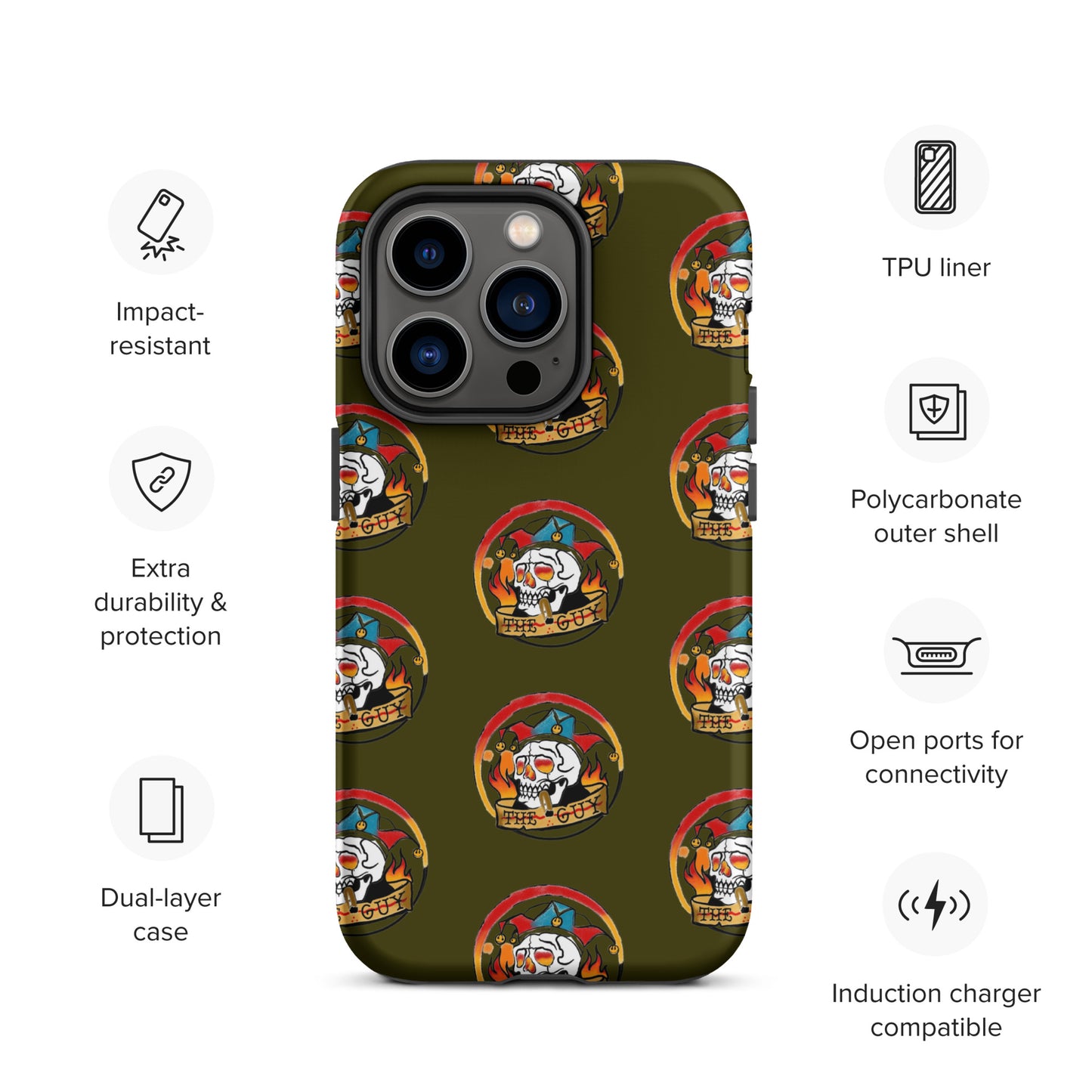 The Skull Guy - Tough Case for iPhone® (Army Green)