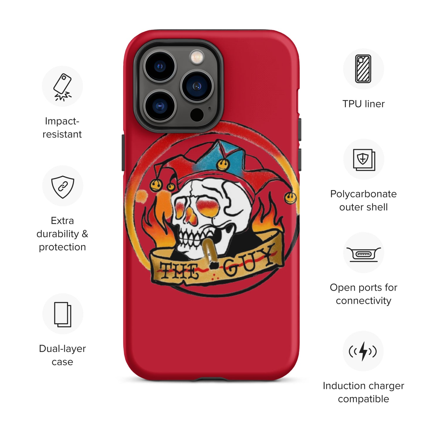 The Skull Guy - Tough Case for iPhone® (Red)