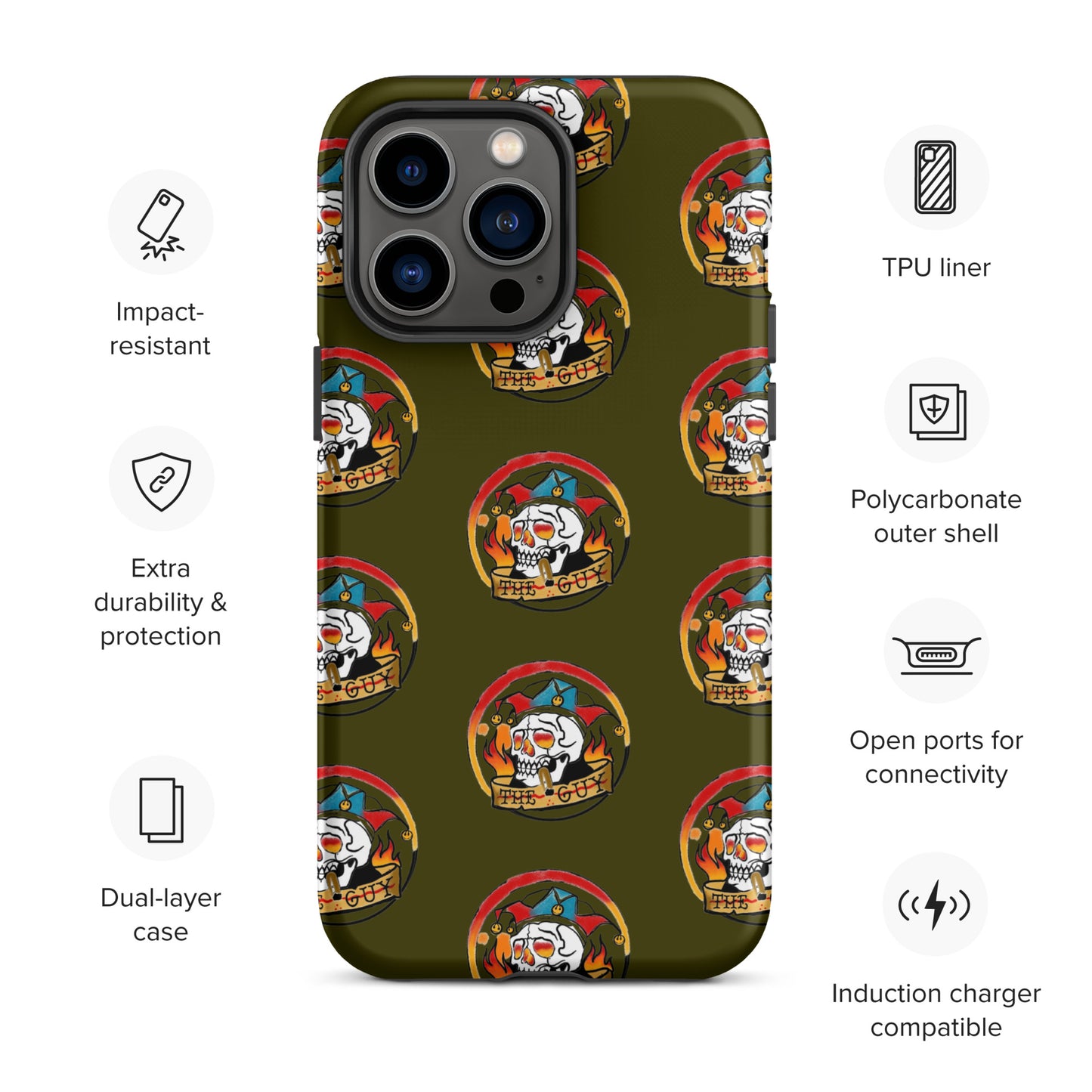 The Skull Guy - Tough Case for iPhone® (Army Green)