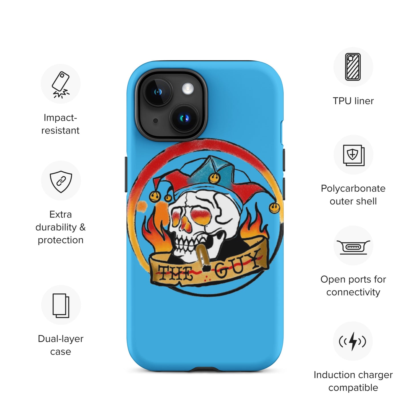The Skull Guy - Tough Case for iPhone® (Sky Blue)