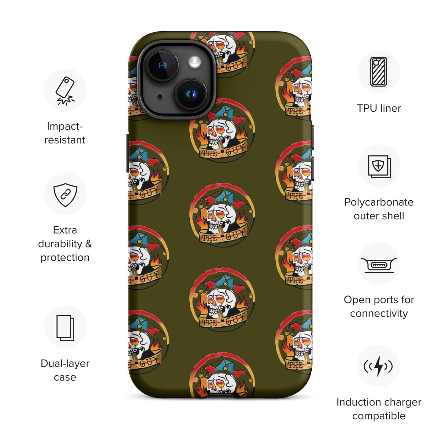 The Skull Guy - Tough Case for iPhone® (Army Green)