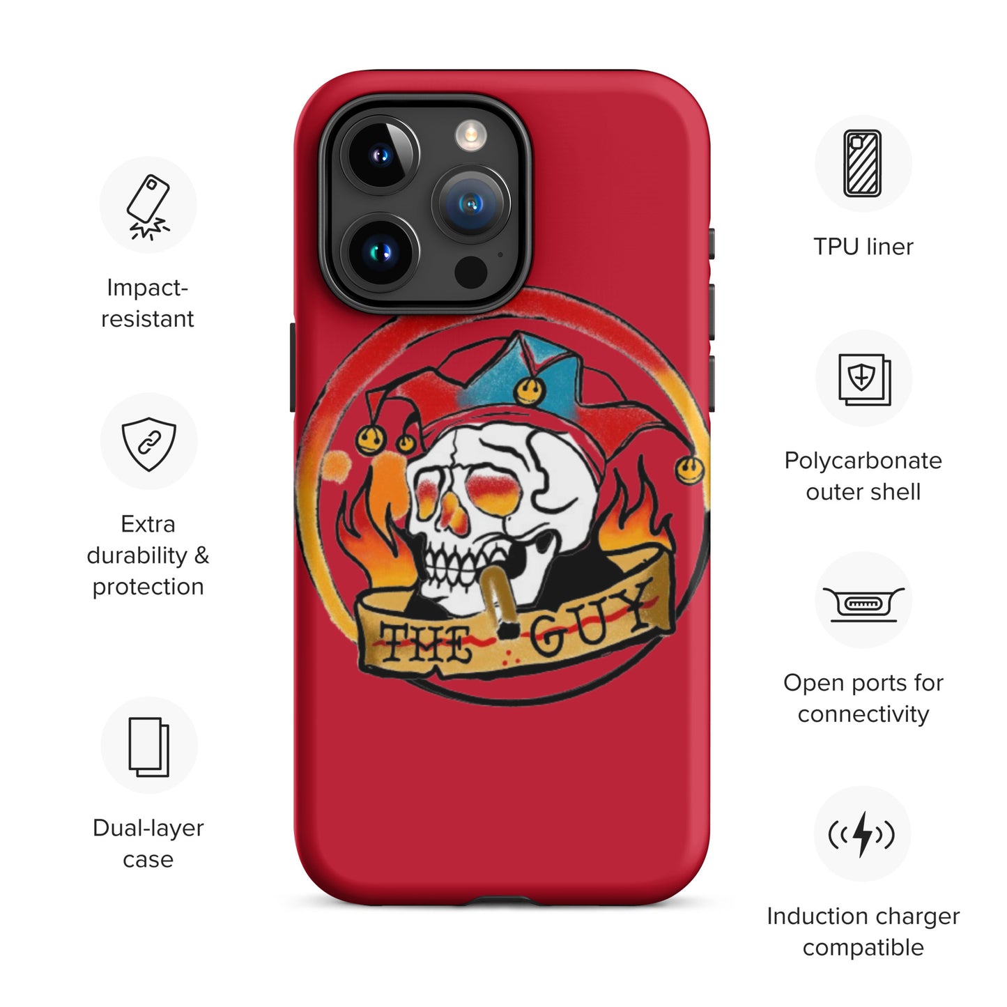 The Skull Guy - Tough Case for iPhone® (Red)