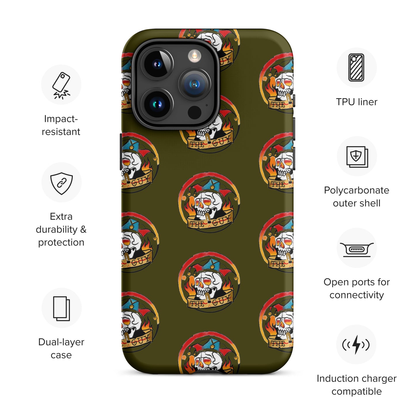 The Skull Guy - Tough Case for iPhone® (Army Green)